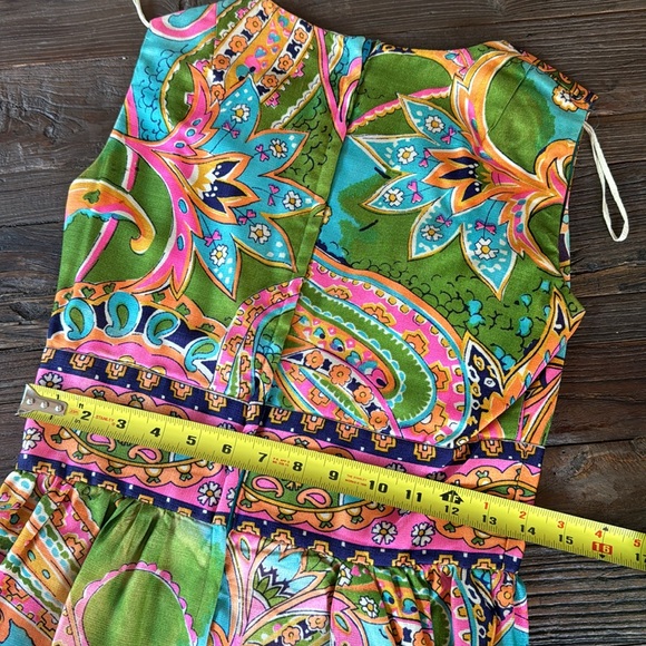 Vintage Keyloun (?) Bright 70’s psychedelic paisley maxi dress. Small - Picture 5 of 12
